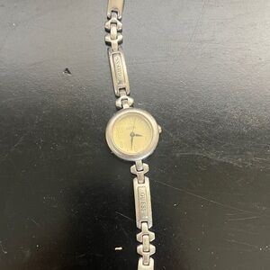 Guess Women's Silver Watch with Cream Dial